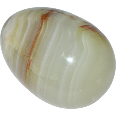 Poolvääriskivist muna, oonüks-marmor ca. 5×3,7cm (2163)