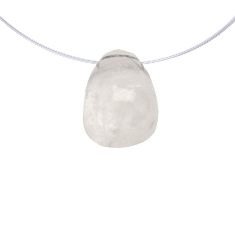 Lihvitud mäekristall auguga, ripats (1162)