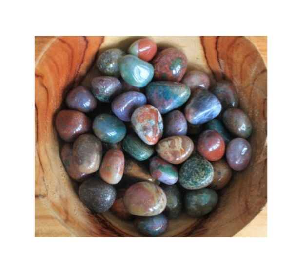 Lihvitud värviline jaspis (India) (1027)