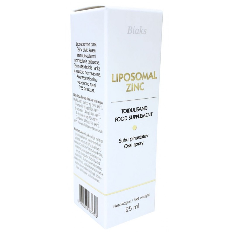 Liposoomne tsink Spray, 25ml (2398)