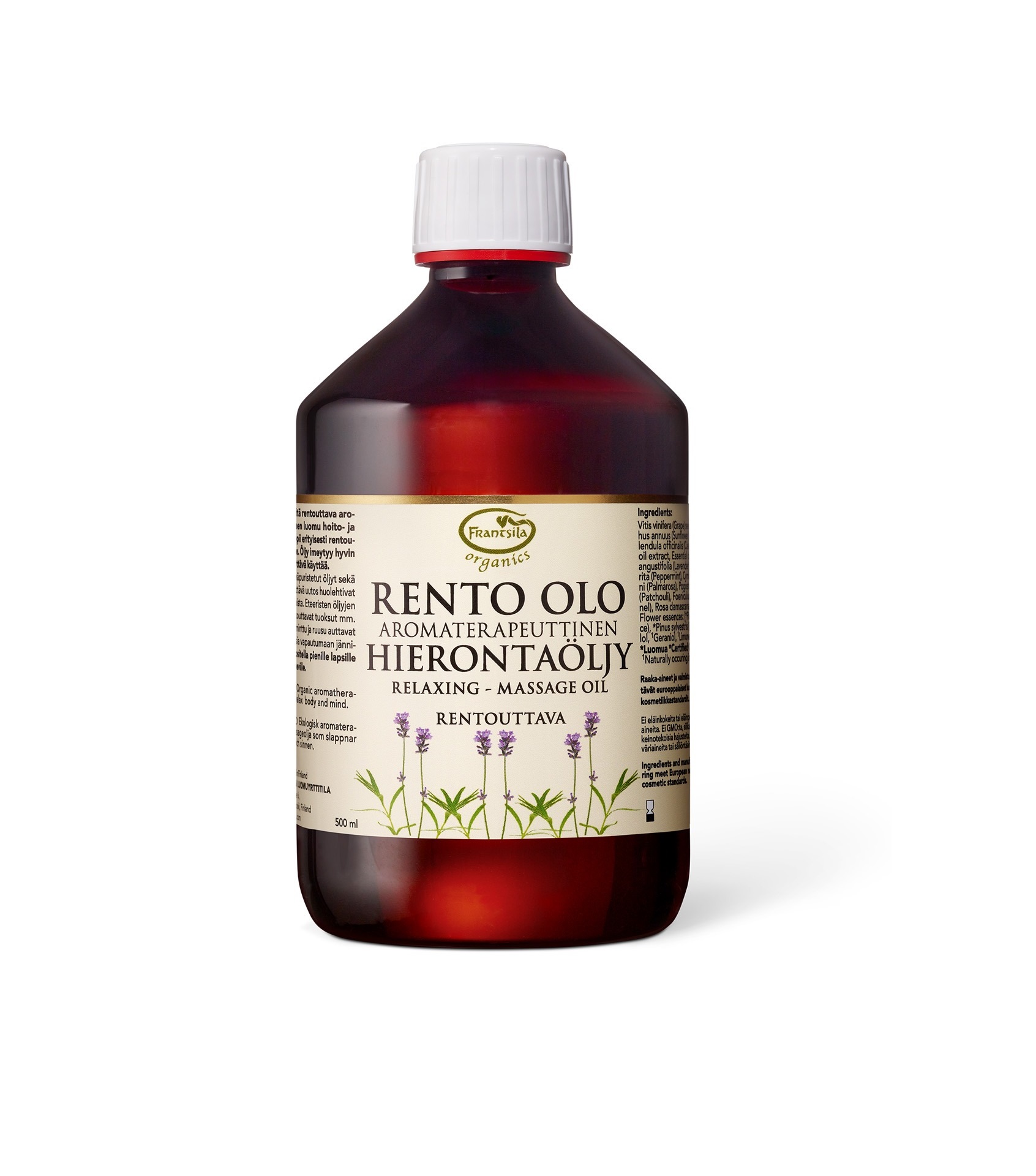 Lõdvestav aroomimassaažiõli  (Rento), 0.5L