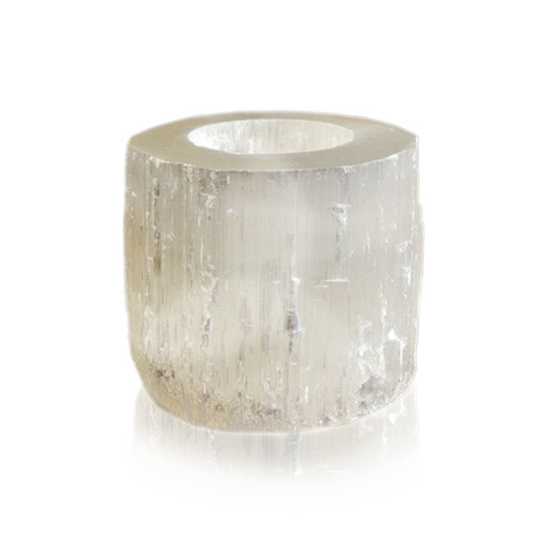 Teeküünla alus seleniit, ca. 0,800-1kg, kõrgus ca. 8cm (1442)