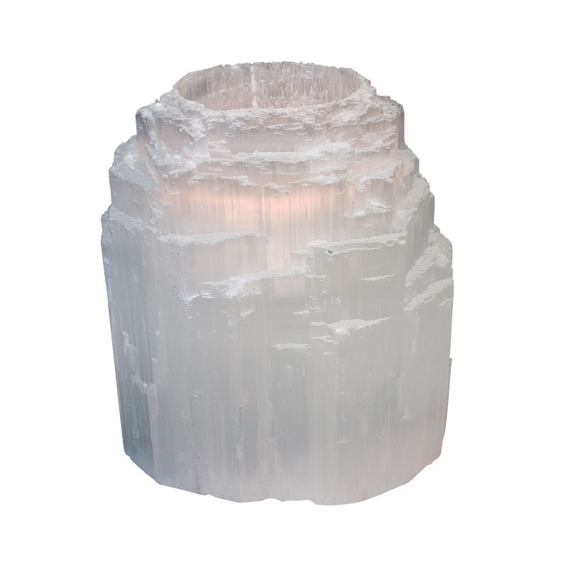 Teeküünla alus seleniit kaskaad, ca. 600-700g(1443)