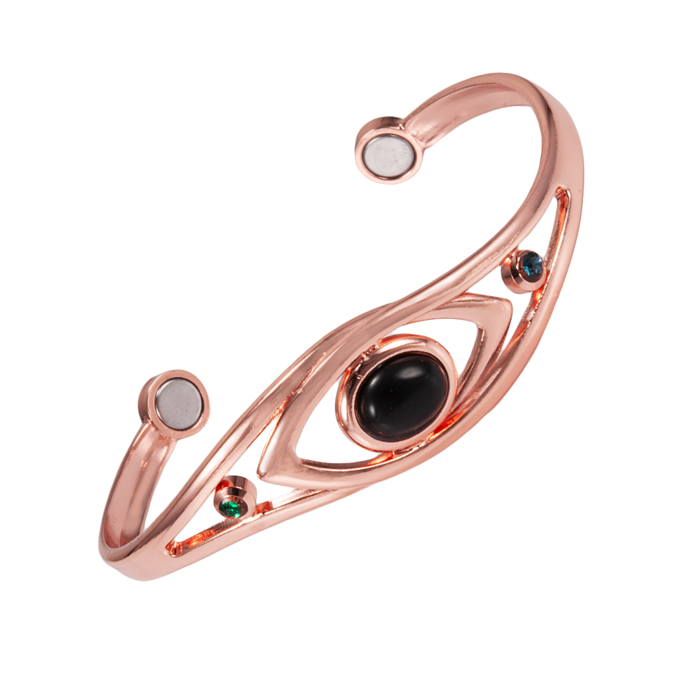 Vasest käevõru magnetitega Oonüks must (3012)